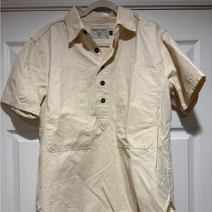 Freenote cloth Cream Short Sleeve Button Down Shirt